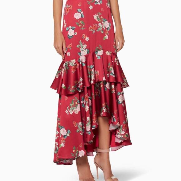 Keepsake The Label Magenta Floral Tiered Maxi Dress NWT Size XL - Picture 3 of 10